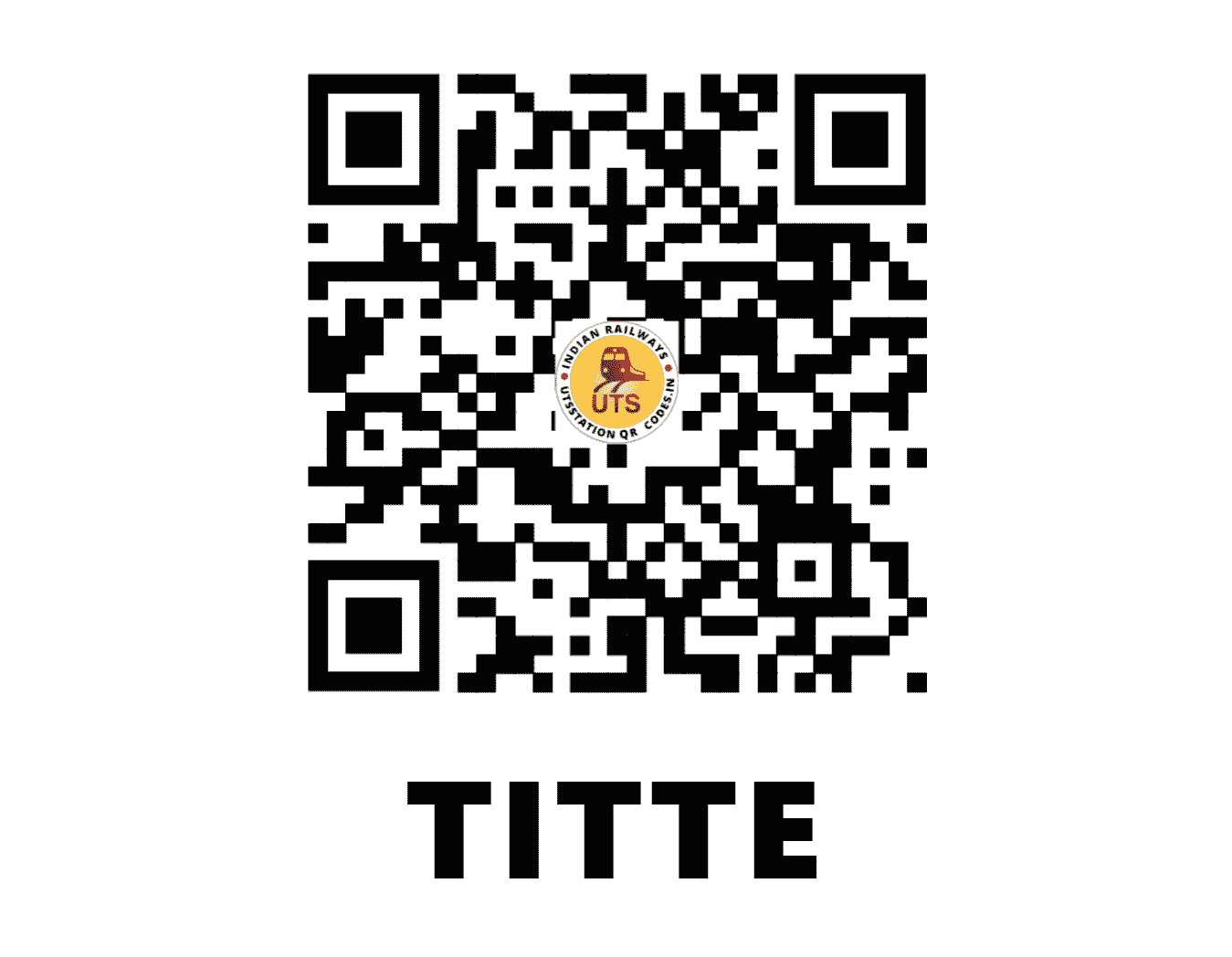 UTS QR Code for TITTE - TT (SR - TAMIL NADU)